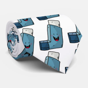 Corbata personalizado feliz con inhalador de asma
