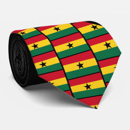 Corbata Personalizado GHANAIAN FLAG Monograma Nata de cuel