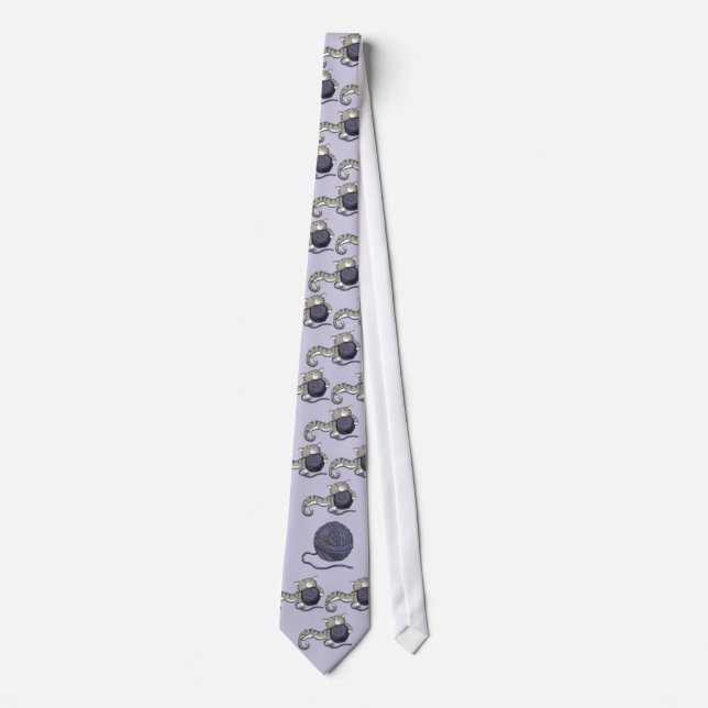 Corbata Personalizado Kitty con bola de hilo (Anverso)