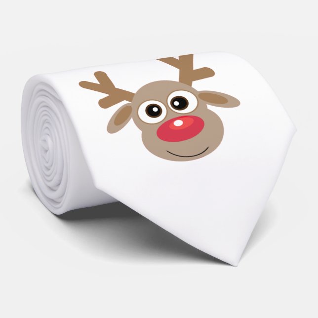 Corbata Personalizado lindo Navidades renos se divierten e (Enrollado)