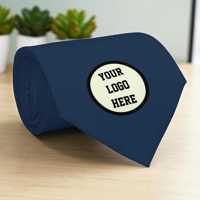 Corbata Personalizado Logo Company Navy Blue Business Corp (Subido por el creador)