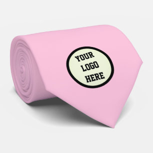 Corbata Personalizado Logo Company Pink Business Corporate