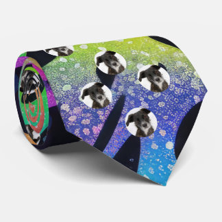 Corbata Personalizado Mascota Perro Foto Colores Neon