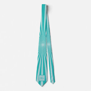 Corbata Personalizado Monogramed Blue Pattern Diversión