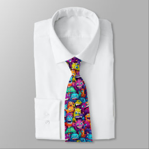 Corbata Personalizado Monsters Necktie