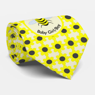 Corbata Personalizado Neutral de Abeja Amarilla Cute Géner