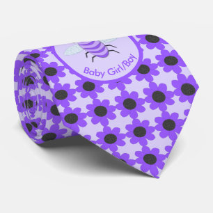 Corbata Personalizado Neutral de Abeja Cute Purple Bee
