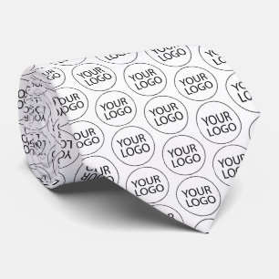 Corbata Personalizado profesional Logotipo de empresa blan