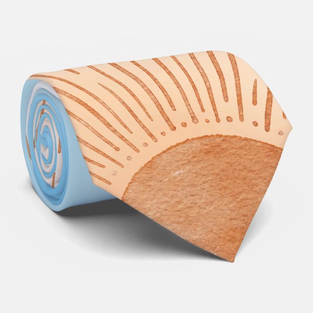 Corbata Personalizado retro de Sun Portrait (Enrollado)