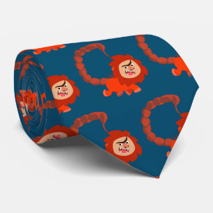 Corbata Personalizado sonriente Cute Manticore Tie
