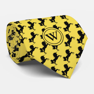 Corbata PERSONALIZADO UNICORN Monograma Escritura Amarillo