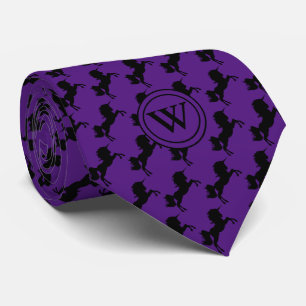 Corbata Personalizado UNICORN Monograma Guión PURPLE