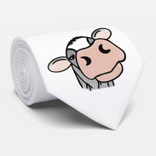 Corbata personalizado vaca lechera blanco negro rosa besar