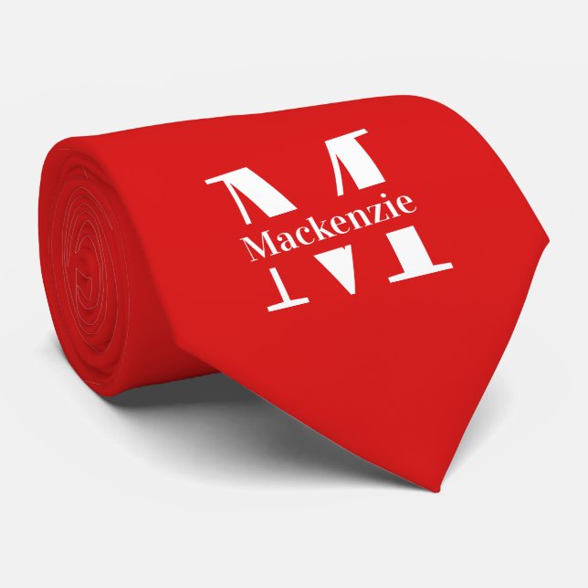 Corbata Personalizados hechos a medida con monograma (Enrollado)