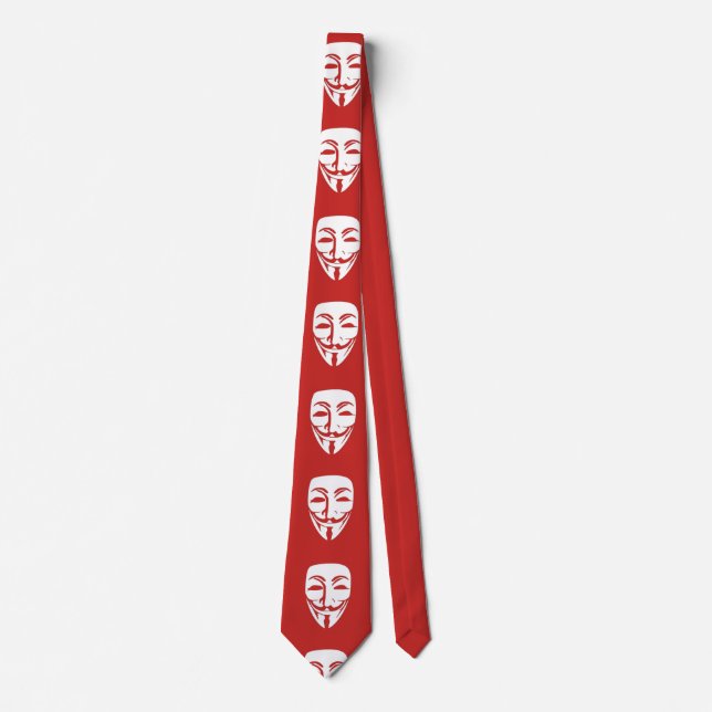 Corbata Personalizar Anonymous face fiesta (Anverso)