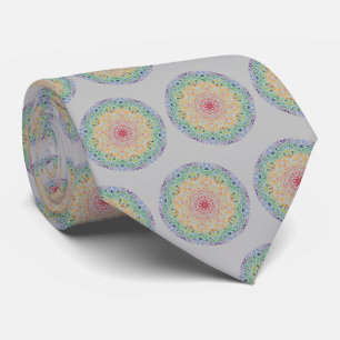 Corbata Personalizar colorido patrón de mandala