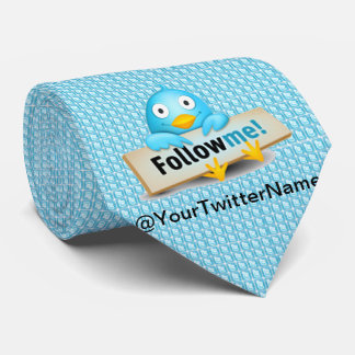 Corbata Personalizar con tu nombre de Twitter Sígueme Bird