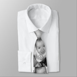 Corbata Personalizar Tu foto en blanco y negro de doble ca