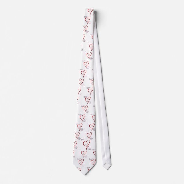 Corbata Pertenece al corazón de Collie con barba (Anverso)
