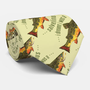 Corbata Pesca de trucha humorística