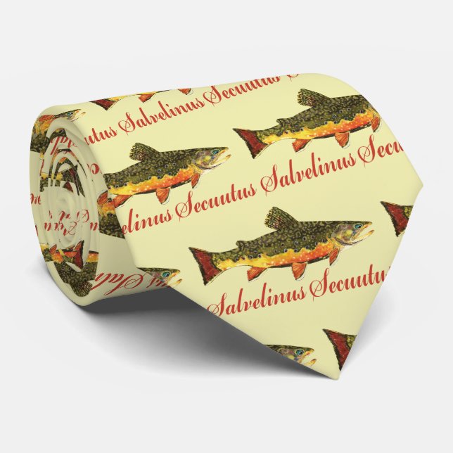 Corbata Pesca de trucha humorística (Enrollado)