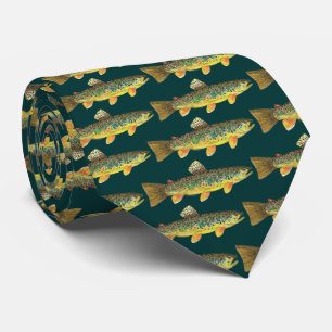 Corbata Pesca de trucha marrón