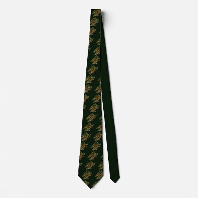 Corbata Pesca Lazos Coho Fisherman Regalos Fisherman Tie (Anverso)