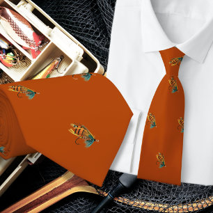 Corbata Pesca Mosca Pescador Arroz Naranja Calzado