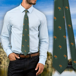 Corbata Pesca Mosca Pescador Oscuro Bosque Verde
