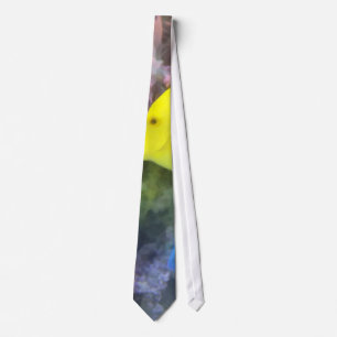 Corbata Pescado amarillo y azul