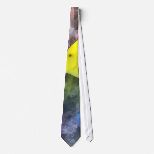 Corbata Pescado amarillo y azul (Anverso)
