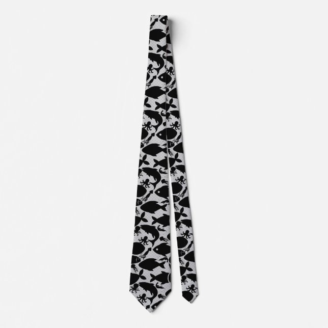 Corbata Pescado neto FN2508A.LGrey BG (Anverso)