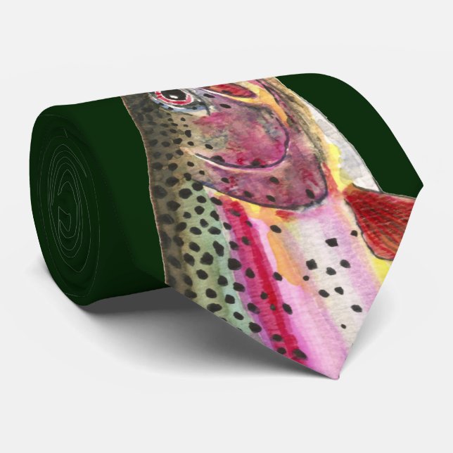 Corbata Pescador de trucha arco iris, ictiólogo (Enrollado)