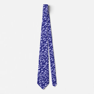 Corbata Pétalos abstractos - Azul en Polvo sobre Azul Mari