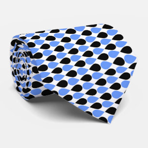 Corbata Pétalos alternos - Azul bebé y negro