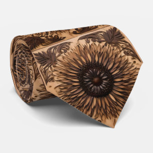 Corbata Pétalos australianos: Estampa en madera de la flor