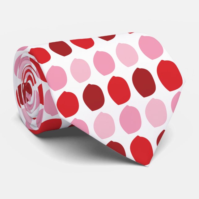 Corbata Pétalos de Flor Rosados Rojos (Enrollado)