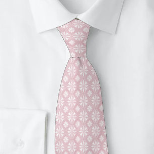 Corbata Pétalos Geométricos Rosa Polvoriento