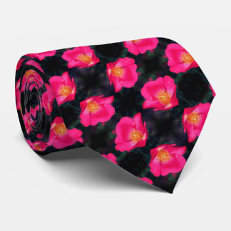 Corbata Pétalos rosa vivos Resumen Patrón floral