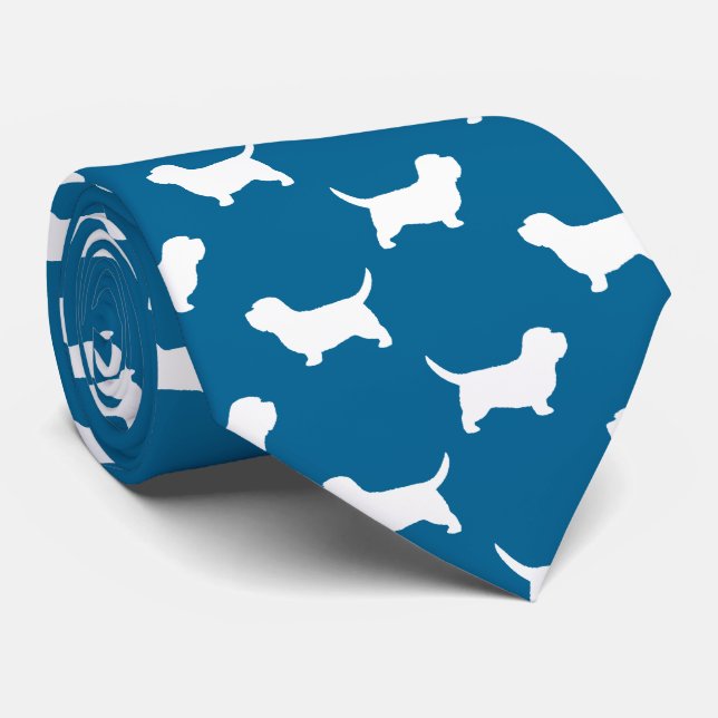 Corbata Petit Basset Griffon Vendeen PBGV Silhouettes (Enrollado)