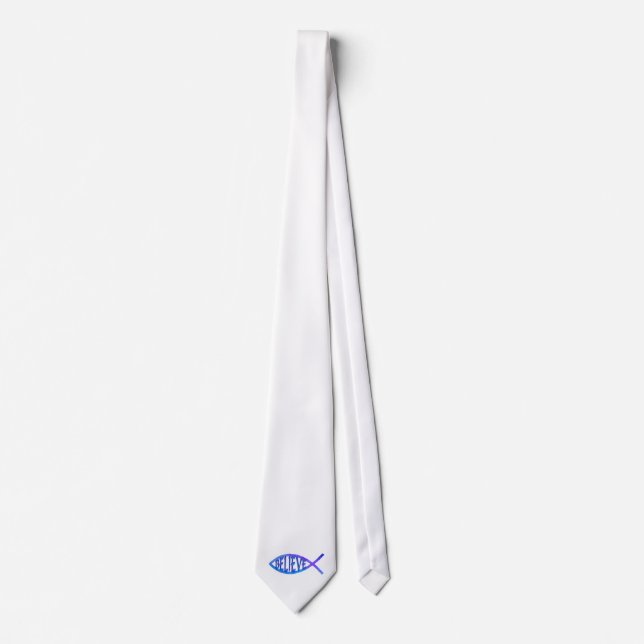Corbata Pez Cree - Azul (Anverso)