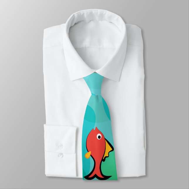 Corbata Pez de Dibujos Animados (Atado)