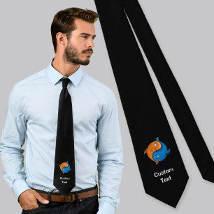 Corbata Pez de Yin Yang Dibujo Animado