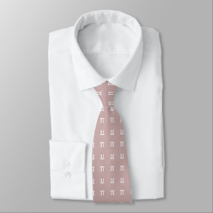 Corbata Pi - El constante matemático irracional PinkGrey