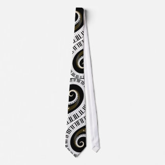 Corbata Piano Keys y Gold Music Notes