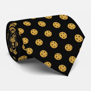 Corbata Pickleball Boda Pickleballs Negros y Dorados