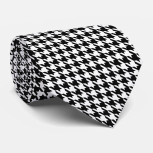 Corbata Pie blanco negro de bollo con una pequeña cabelle