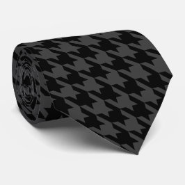 Corbata Pie gris negro de bollo grande