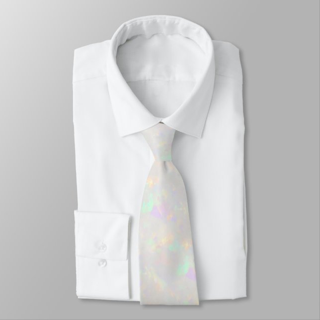 Corbata piedra de ópalo blanco (Atado)