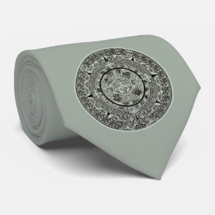 Corbata Piedra del Sol Azteca Mexicana Calendario Maya 1